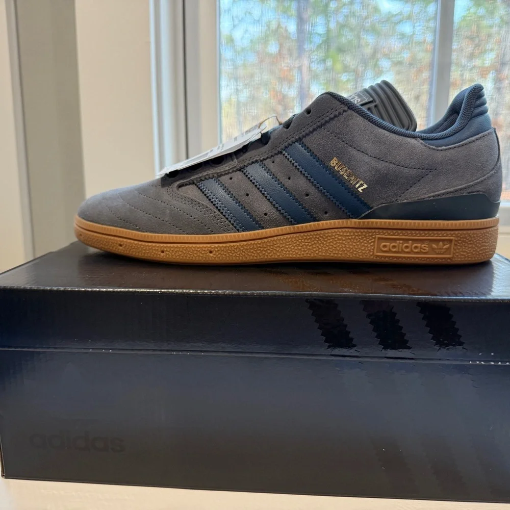 Adidas Men's Gray and Black Sneakers - Picture 3 of 4